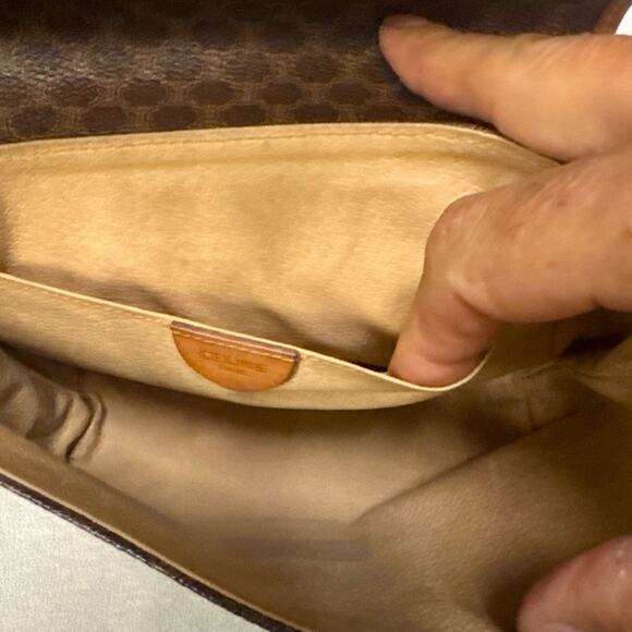 Celine Brown and Tan Leather Messenger Bag - Picture 12 of 12